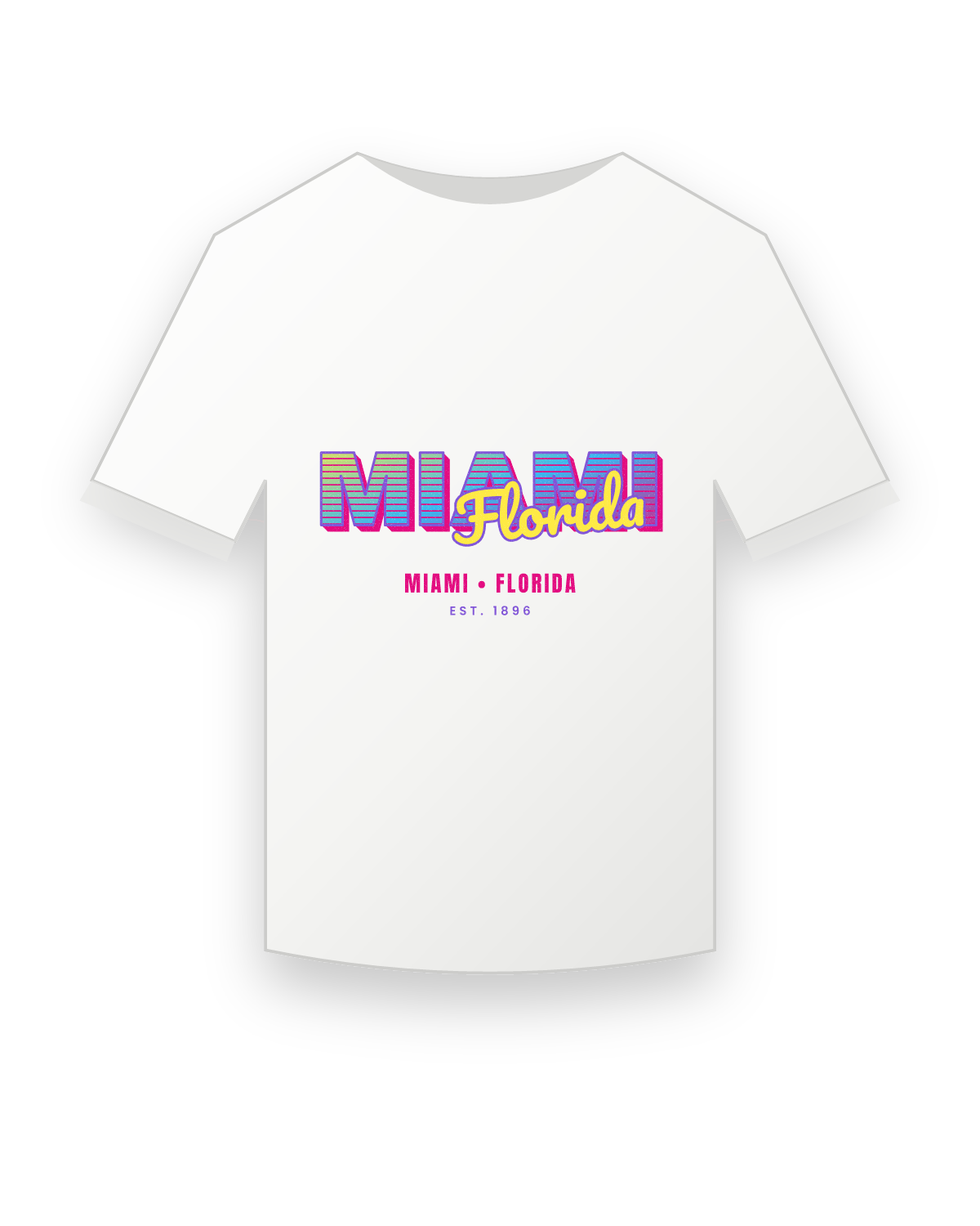 Miami Music TV Youth Tee in White