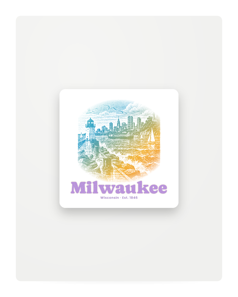 Milwaukee Breakwater Light Fridge Magnet