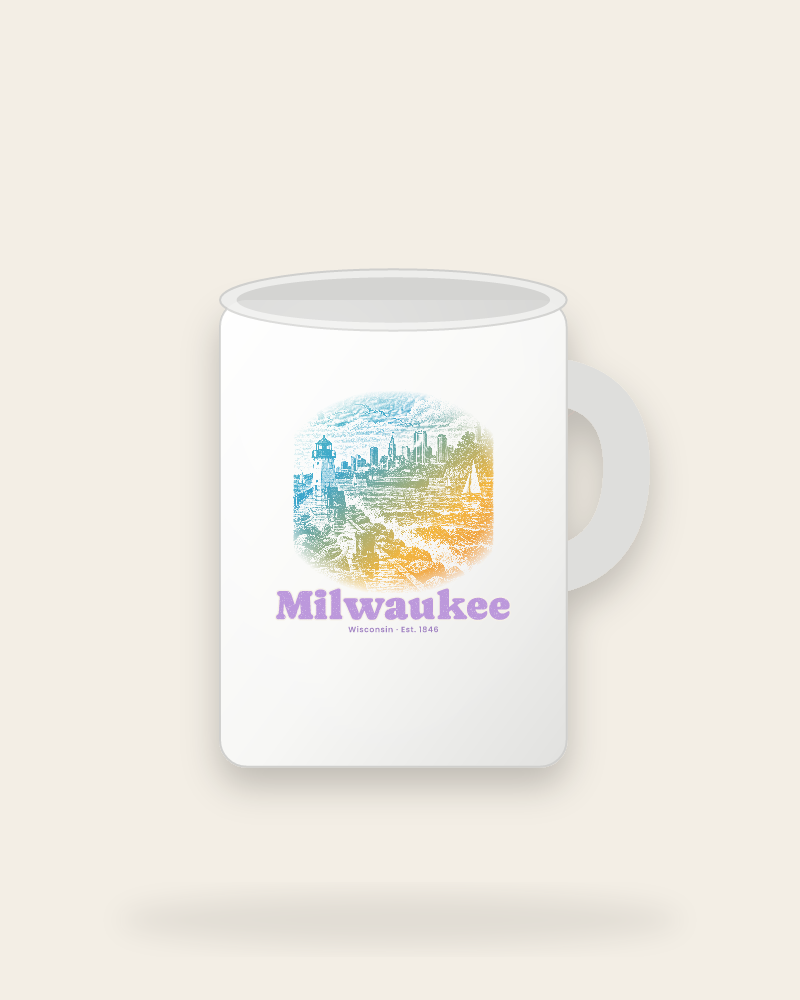 Milwaukee Breakwater Light Ceramic Mug 15oz