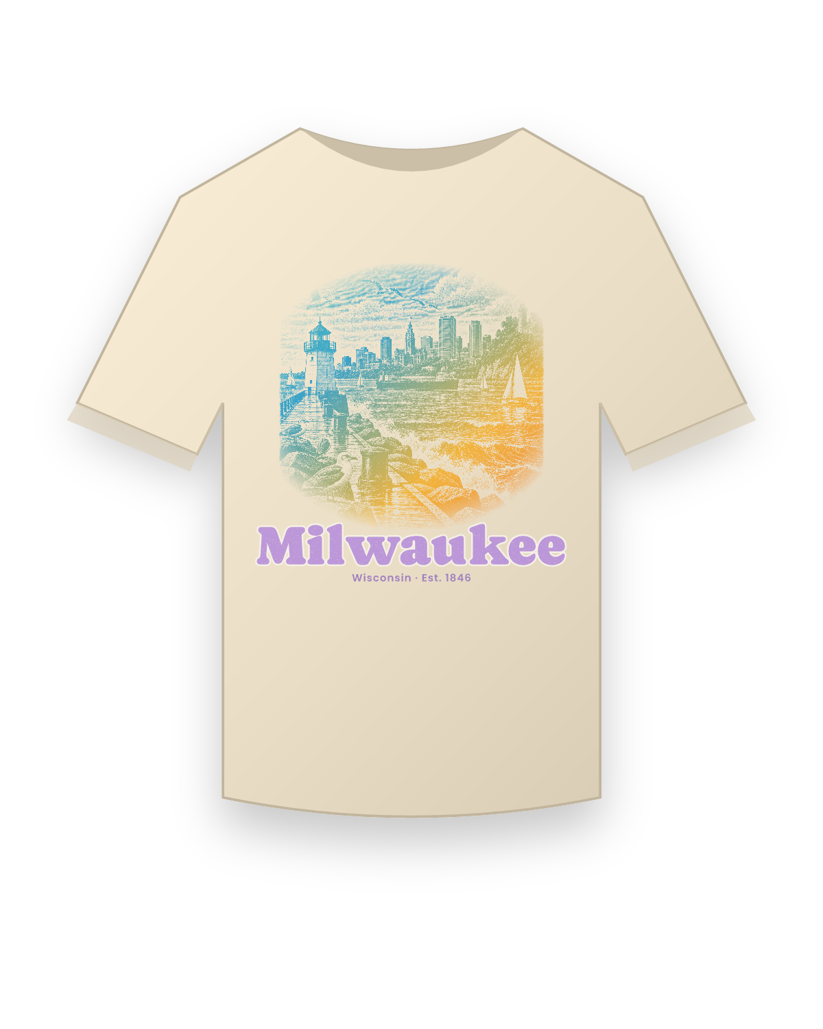 Milwaukee Breakwater Light Organic Cotton Tee in Natural