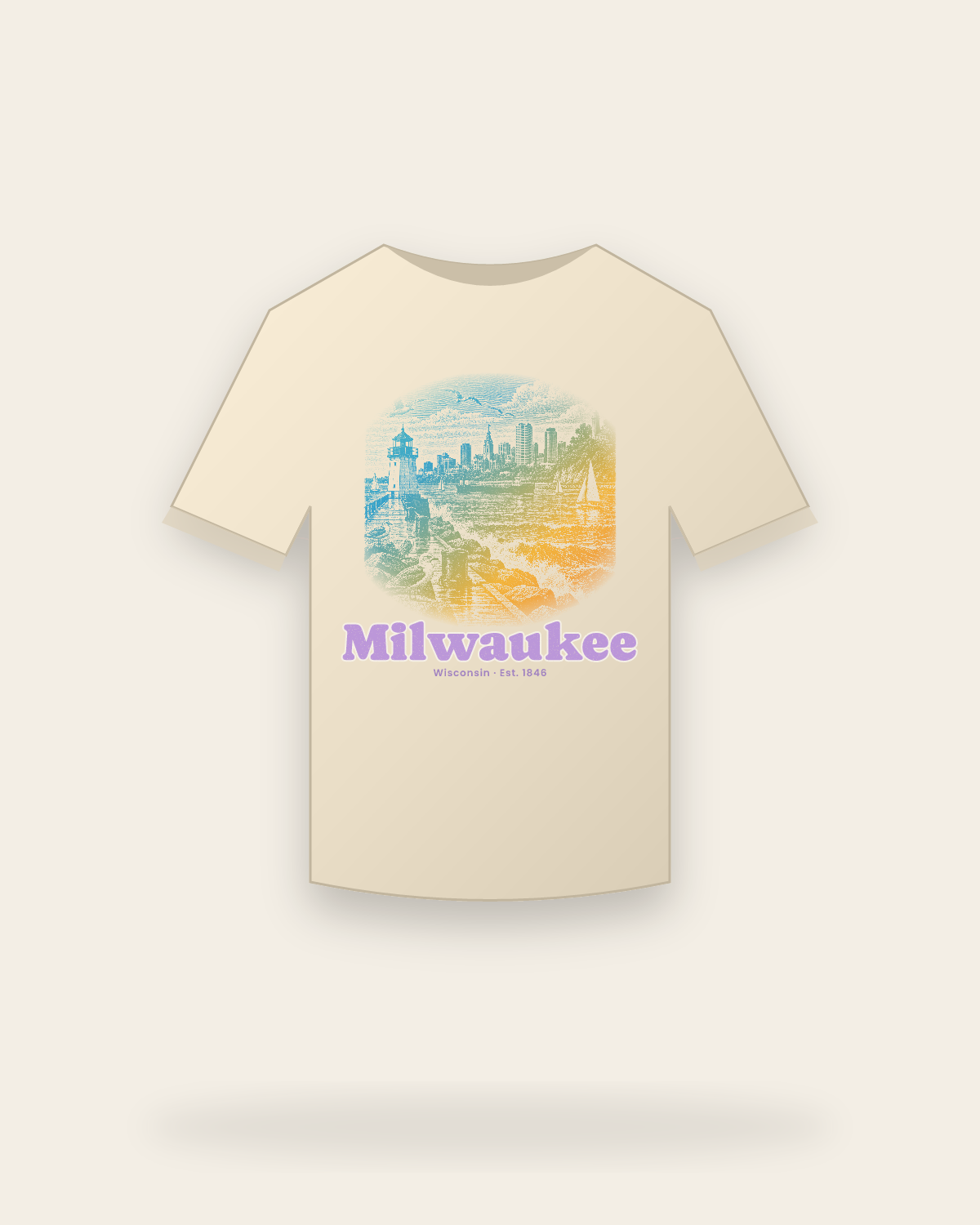 Milwaukee Breakwater Light Classic Tee in Natural