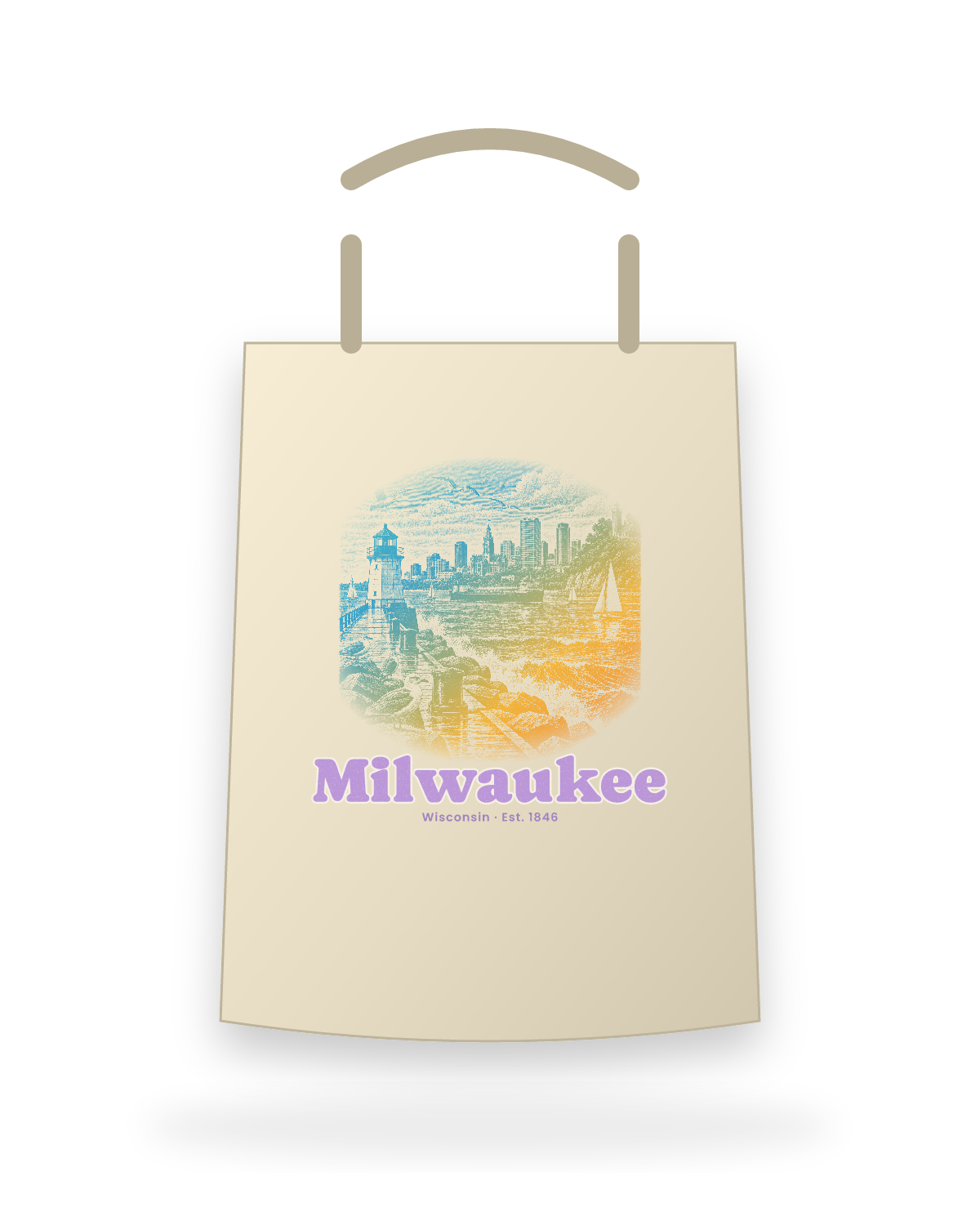 Milwaukee Breakwater Light Canvas Tote in Beige