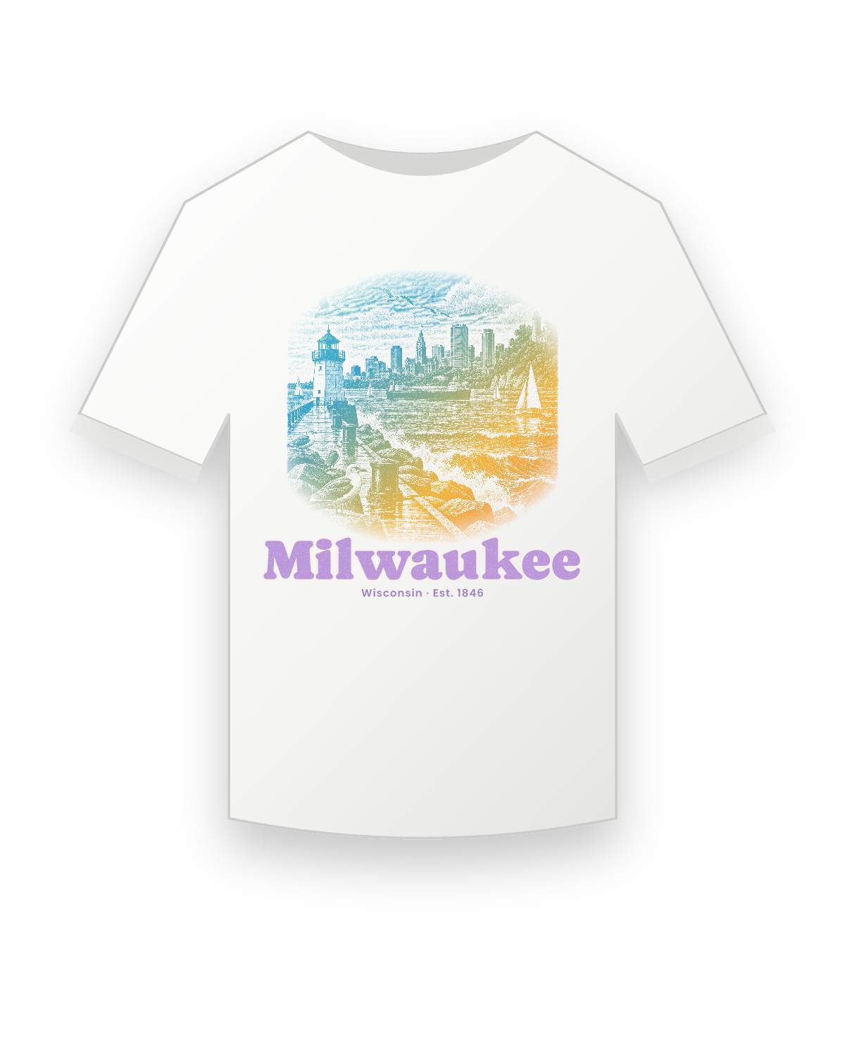 Milwaukee Breakwater Light Youth Tee in White
