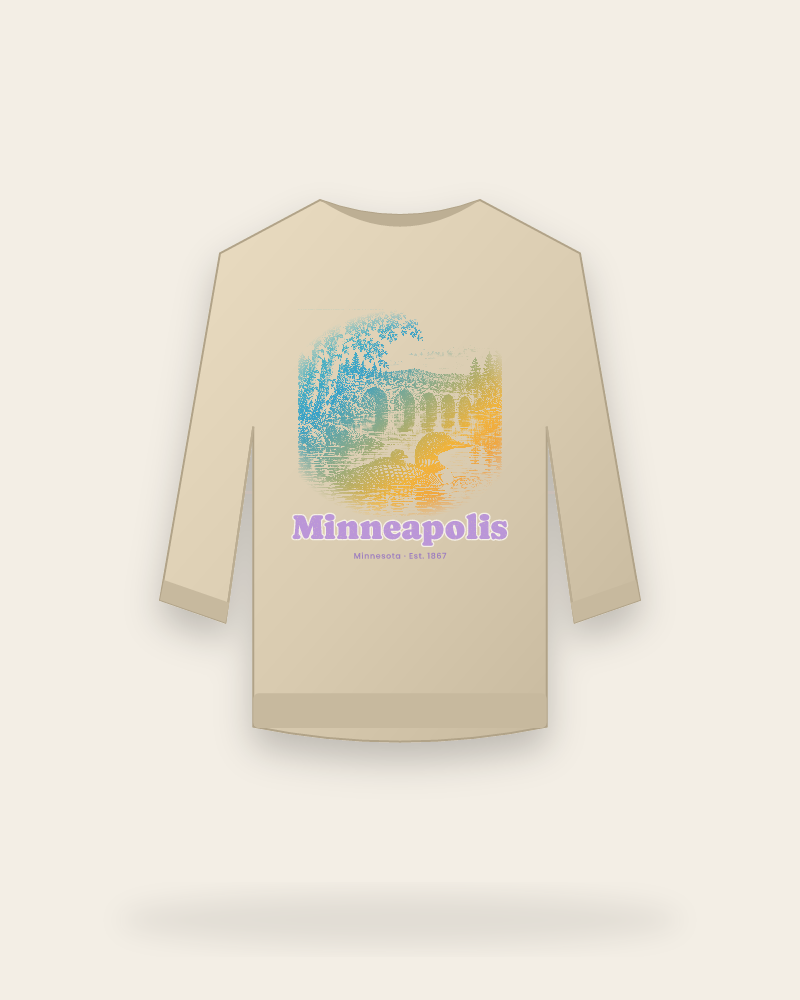 Minneapolis Loon & Stone Arch Crewneck Sweatshirt