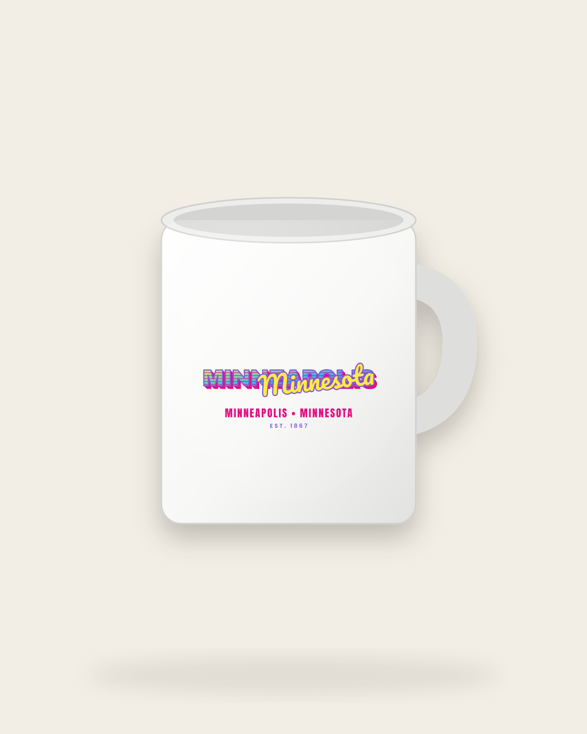 Minneapolis Music TV Ceramic Mug 11oz in White