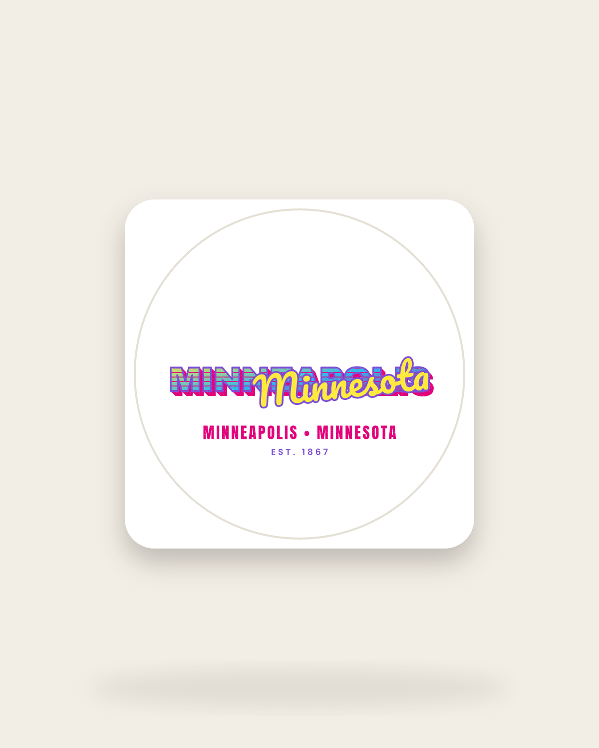 Minneapolis Music TV Kiss-Cut Sticker in White