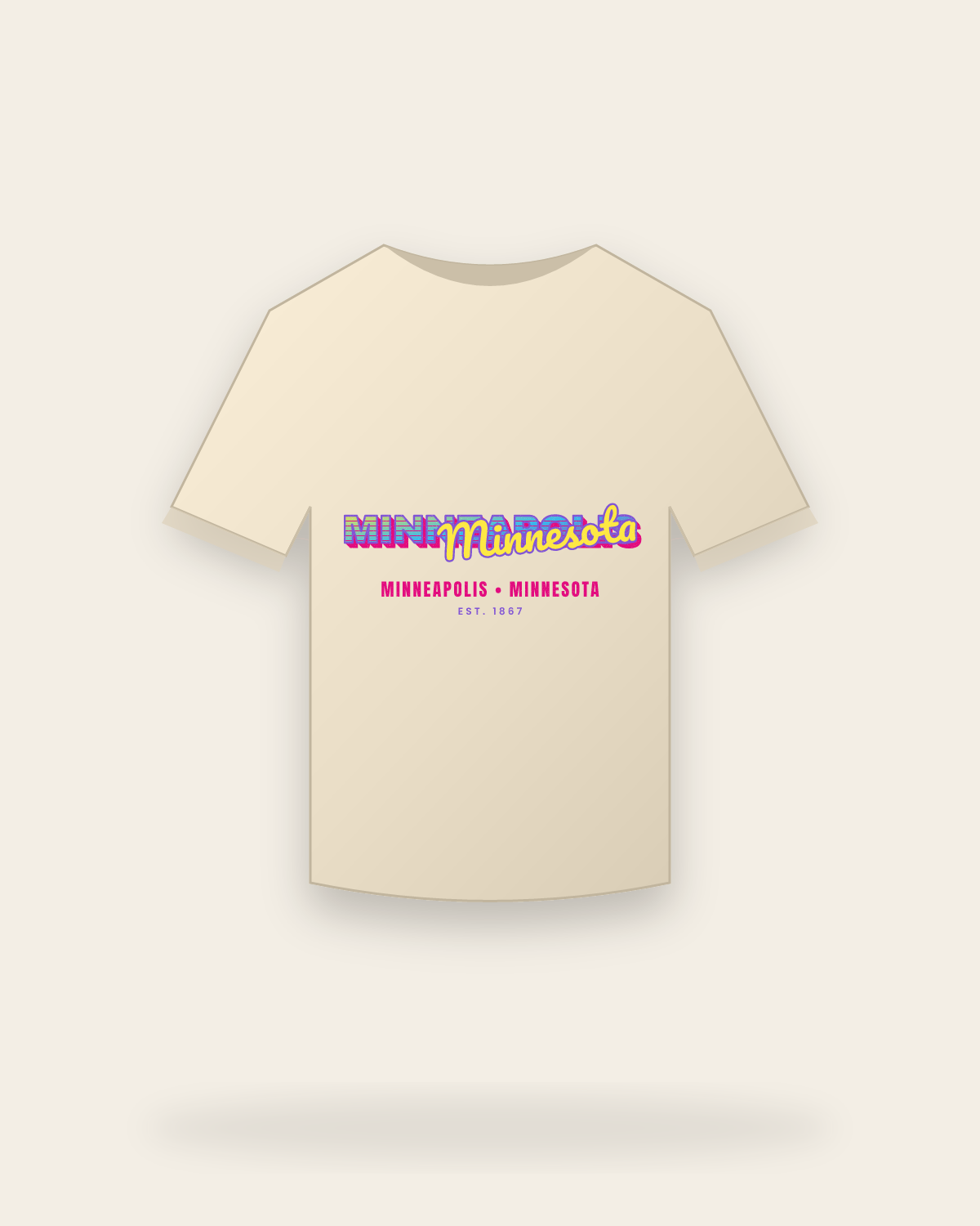 Minneapolis Music TV Classic Tee in Natural