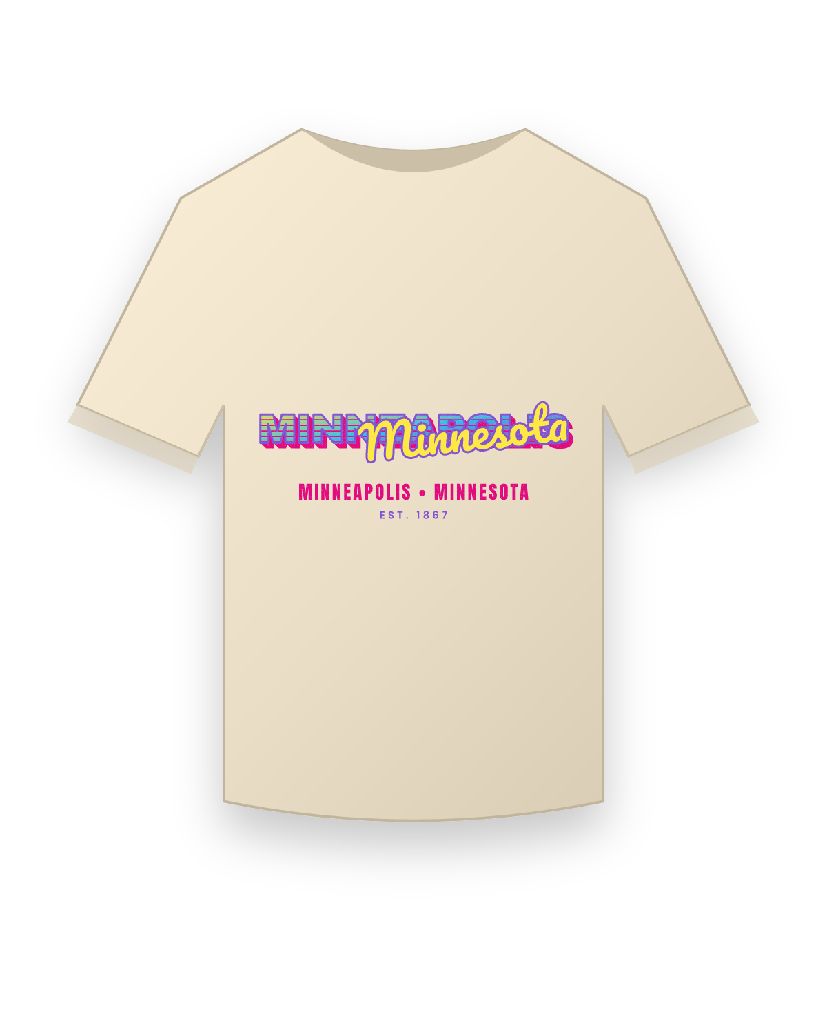 Minneapolis Music TV Classic Tee in Natural