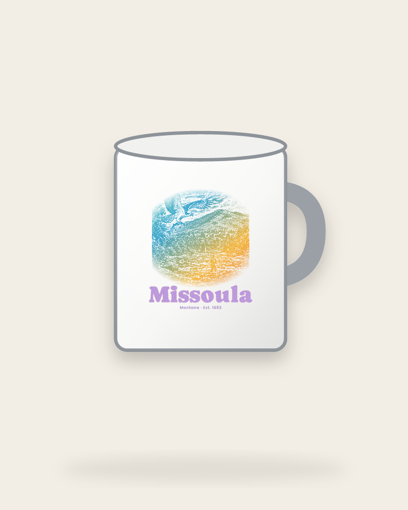 Missoula Osprey & Trout Enamel Camp Mug