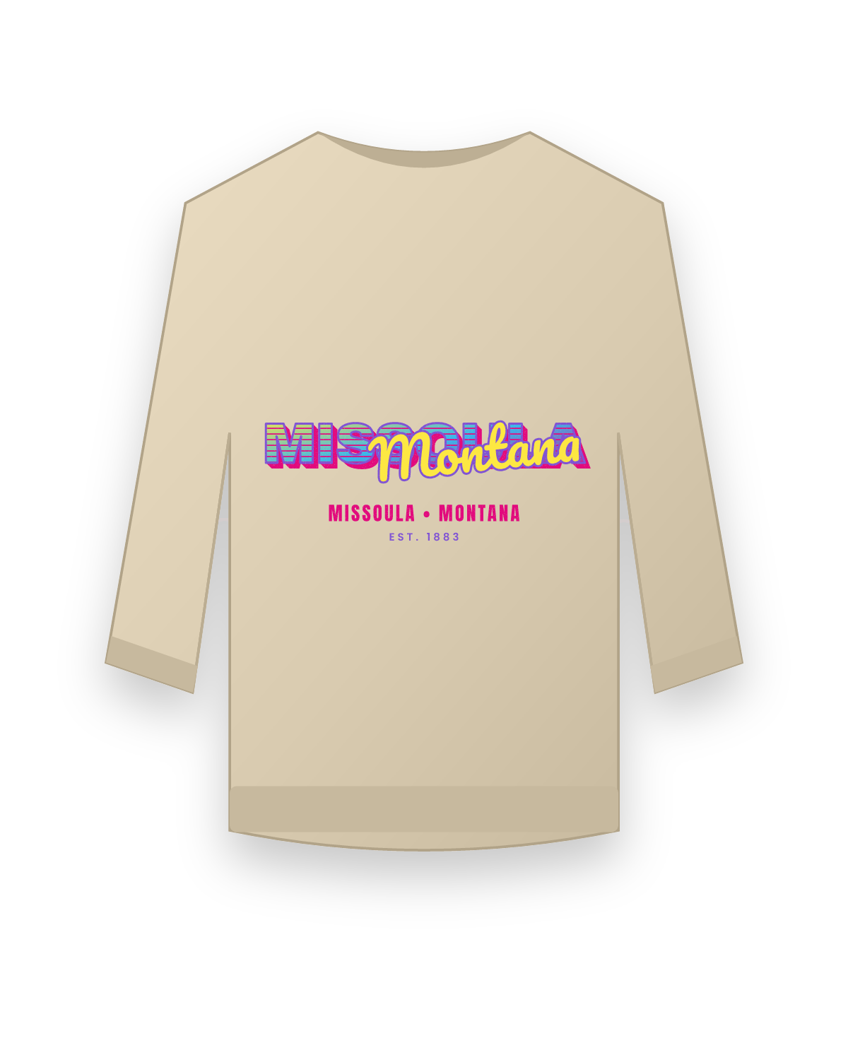 Missoula Music TV Crewneck Sweatshirt in Sand