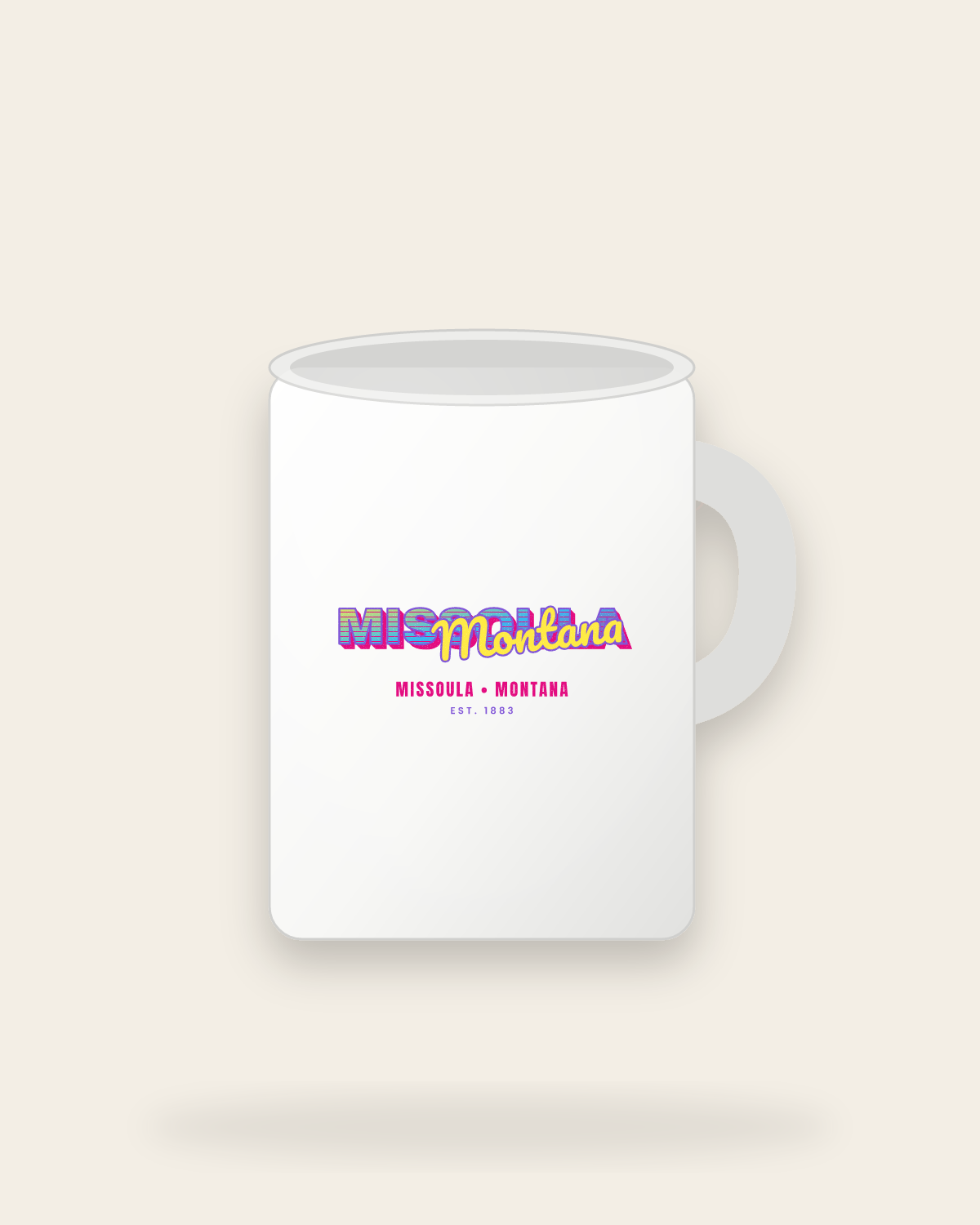 Missoula Music TV Ceramic Mug 15oz in White