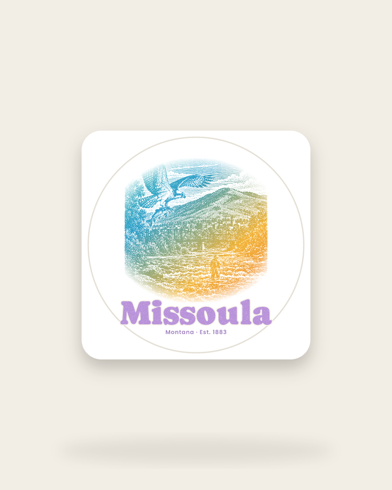 Missoula Osprey & Trout Kiss-Cut Sticker