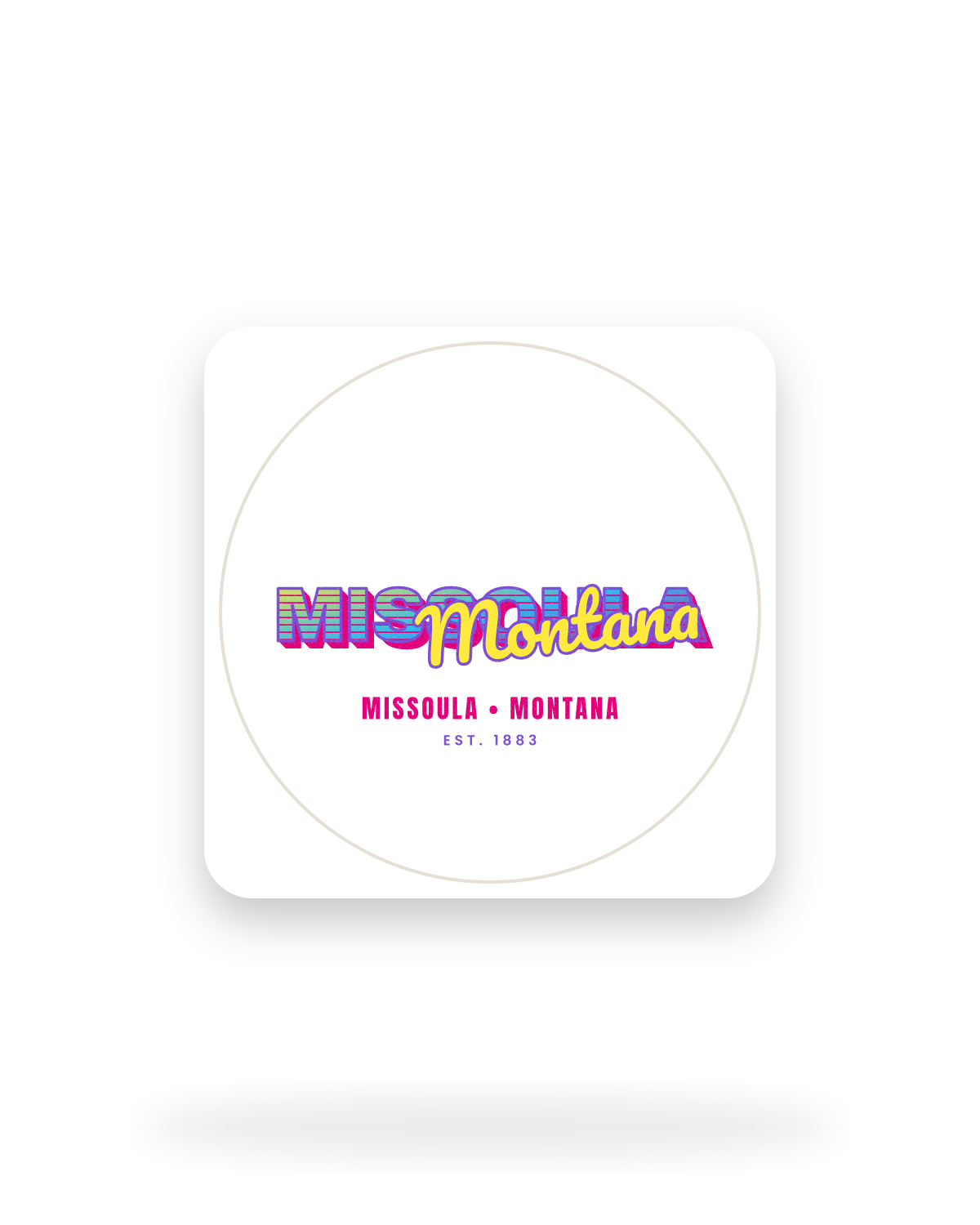 Missoula Music TV Kiss-Cut Sticker in White