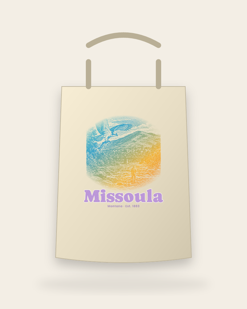 Missoula Osprey & Trout Canvas Tote