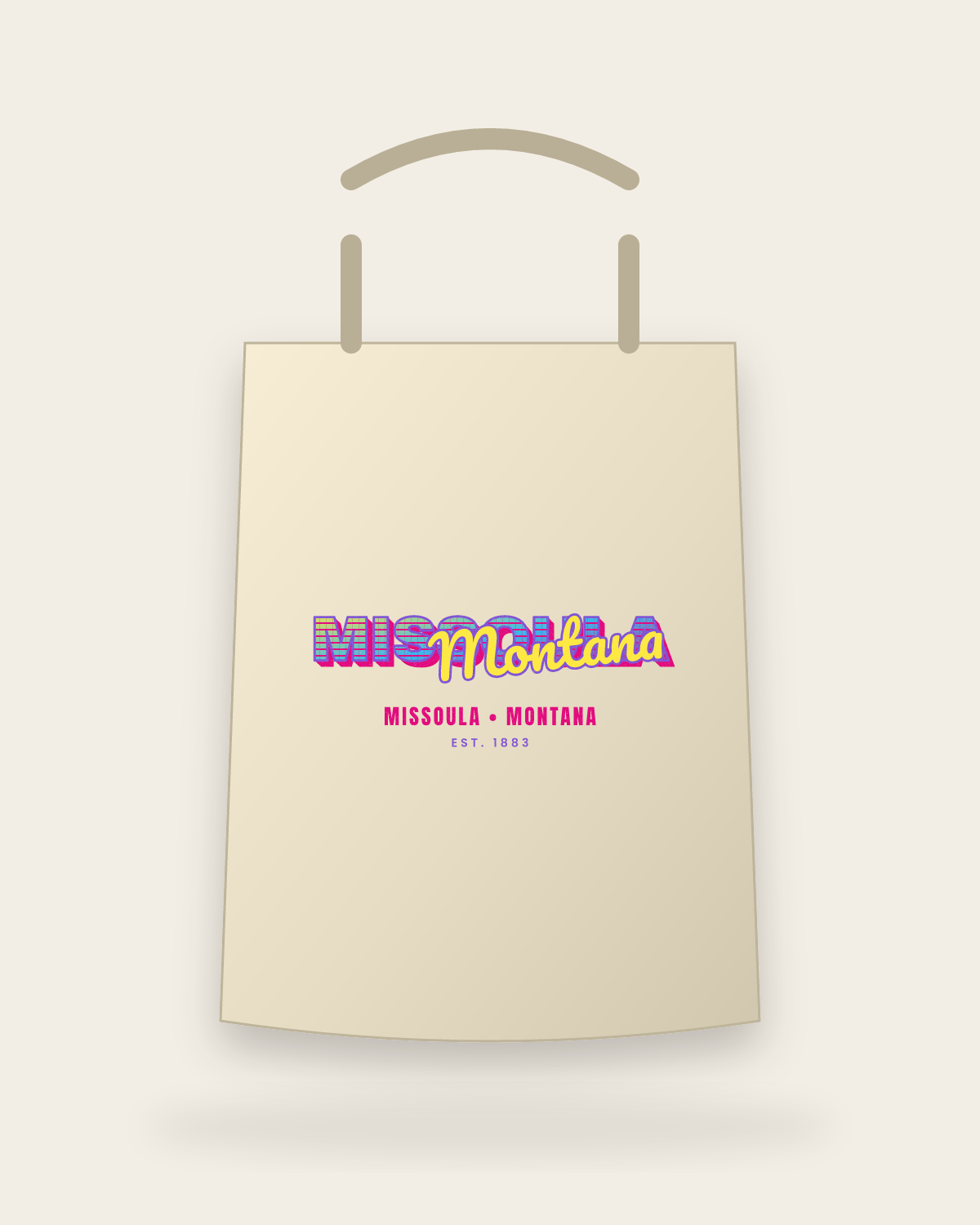 Missoula Music TV Canvas Tote in Beige