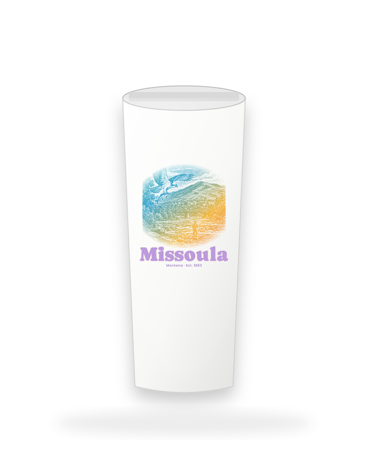 Missoula Osprey & Trout Insulated Tumbler 20oz in White