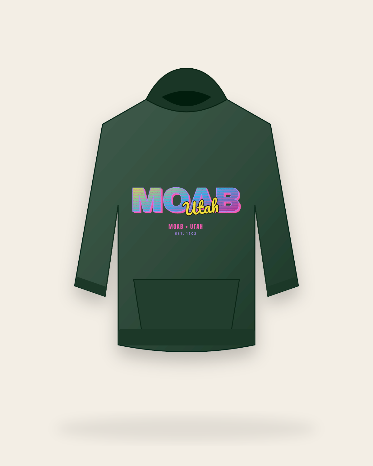 Moab Music TV Hooded Sweatshirt in Forest Green