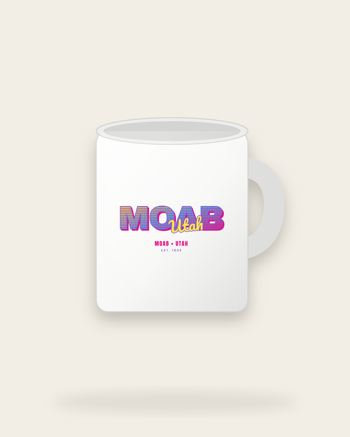Moab Music TV Ceramic Mug 11oz in White