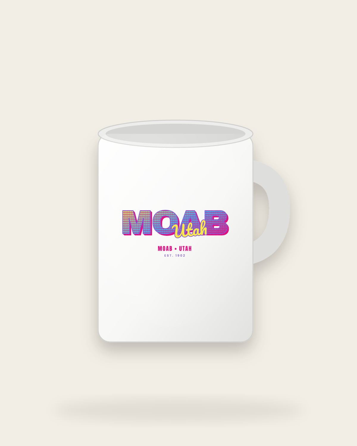 Moab Music TV Ceramic Mug 15oz in White
