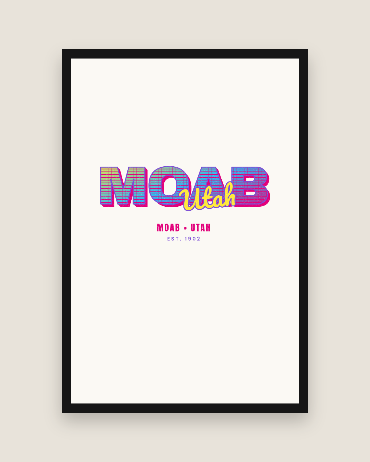 Moab Music TV Matte Poster in White