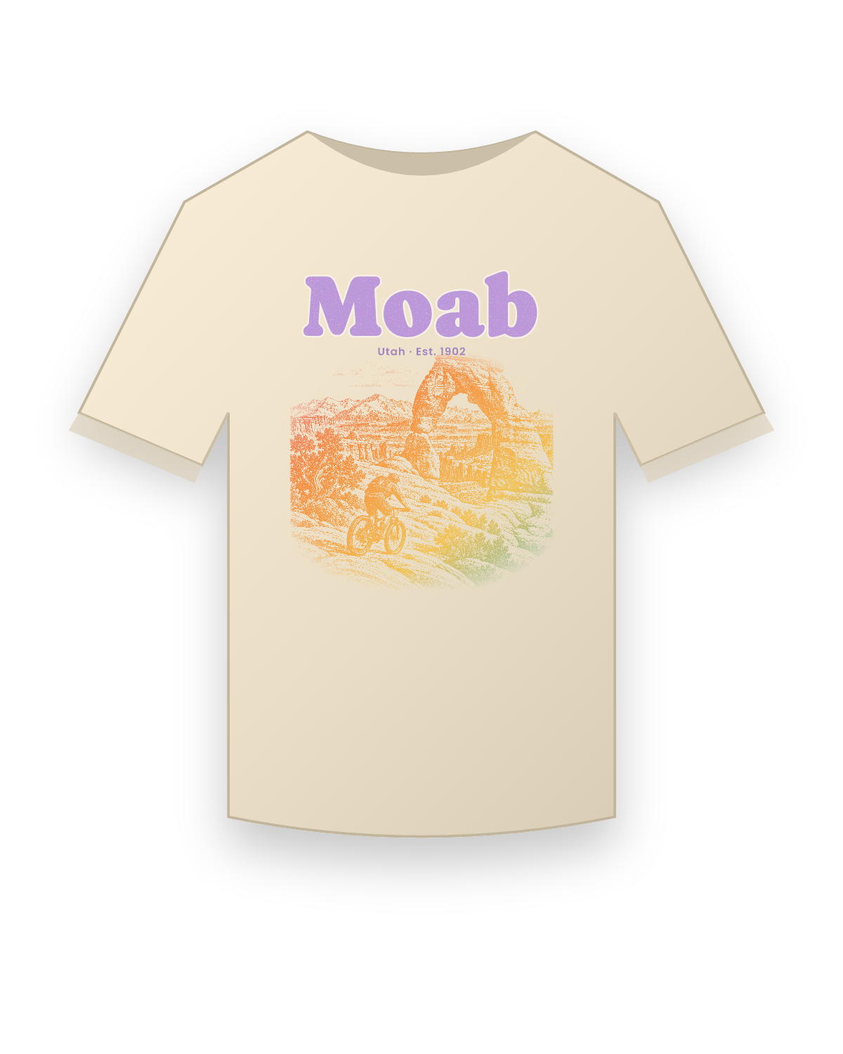 Moab Sandstone Arch Organic Cotton Tee in Natural