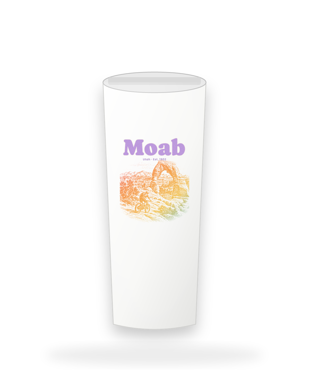 Moab Sandstone Arch Insulated Tumbler 20oz in White