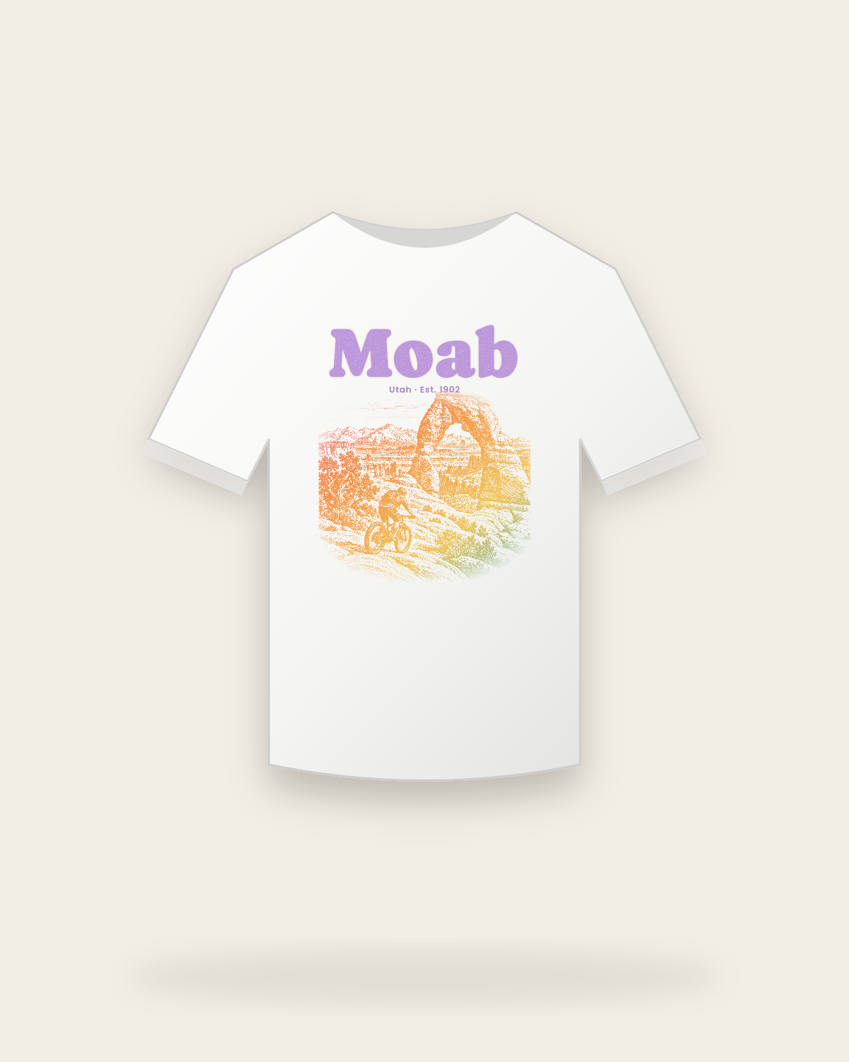 Moab Sandstone Arch Youth Tee in White