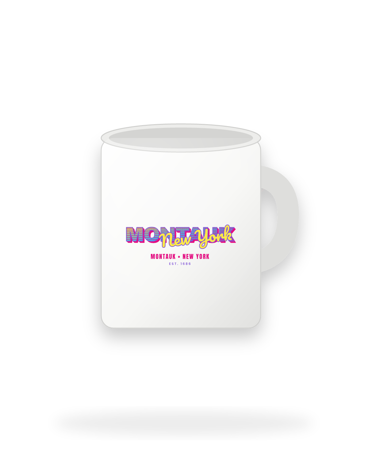Montauk Music TV Ceramic Mug 11oz in White