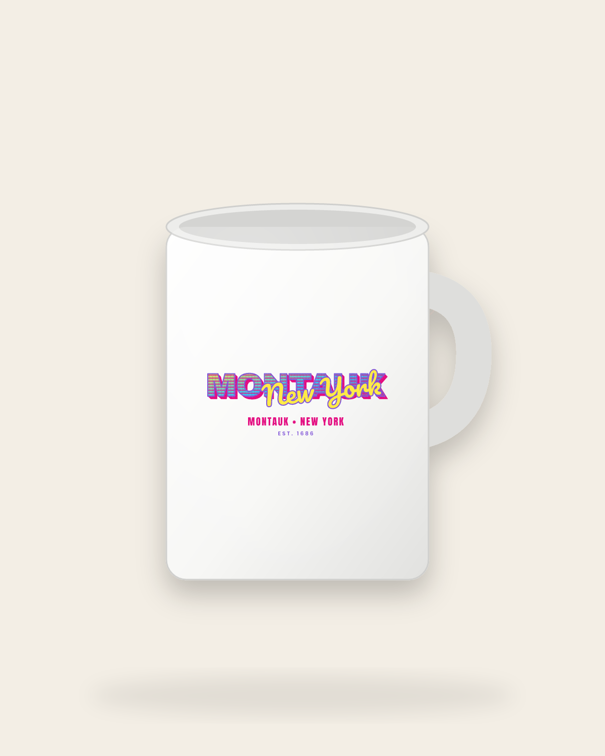 Montauk Music TV Ceramic Mug 15oz in White
