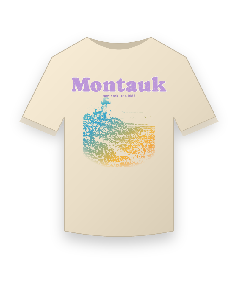 Montauk Montauk Lighthouse Organic Cotton Tee