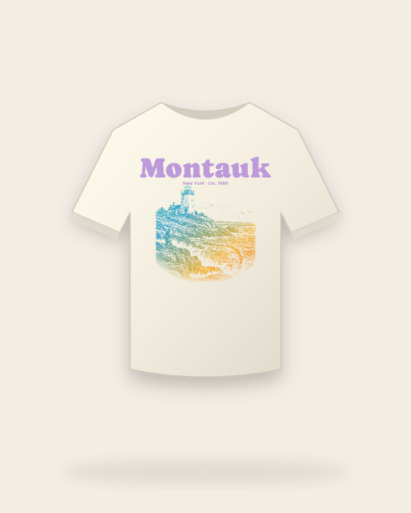 Montauk Montauk Lighthouse Vintage Wash Tee