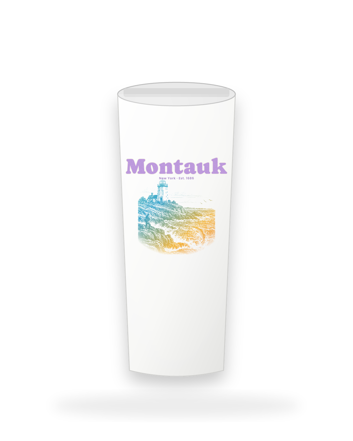 Montauk Montauk Lighthouse Insulated Tumbler 20oz in White