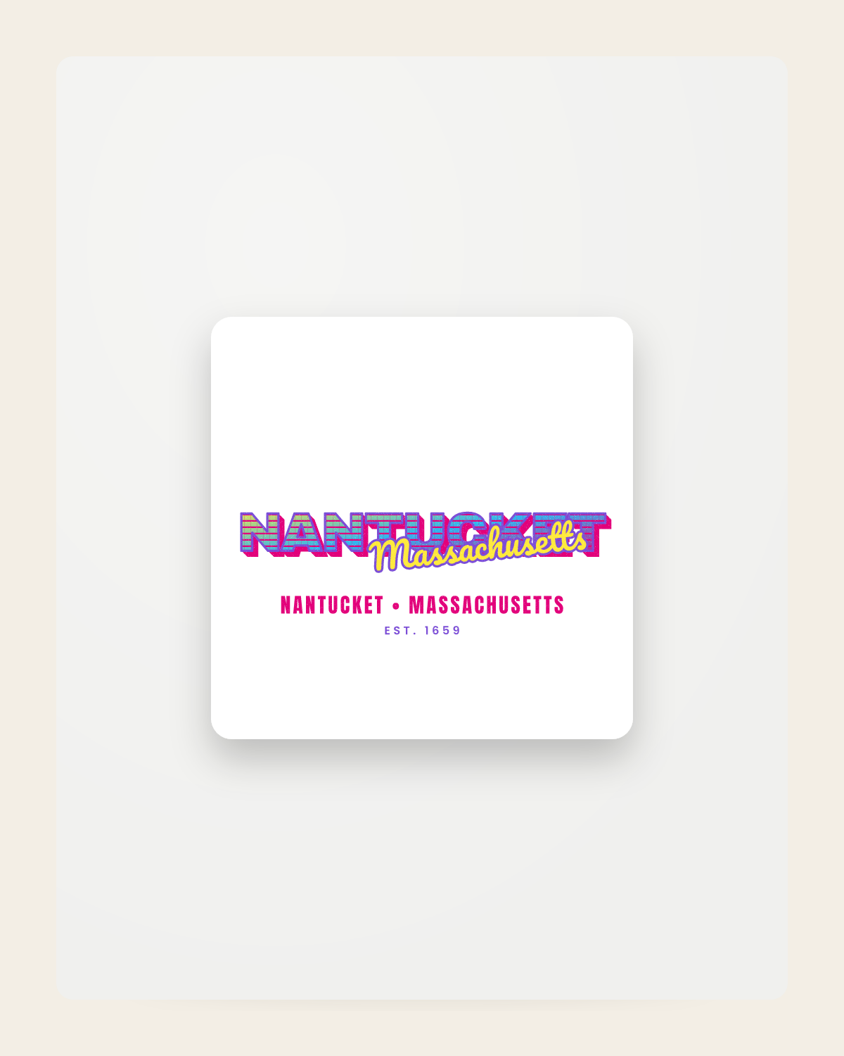 Nantucket Music TV Fridge Magnet in White