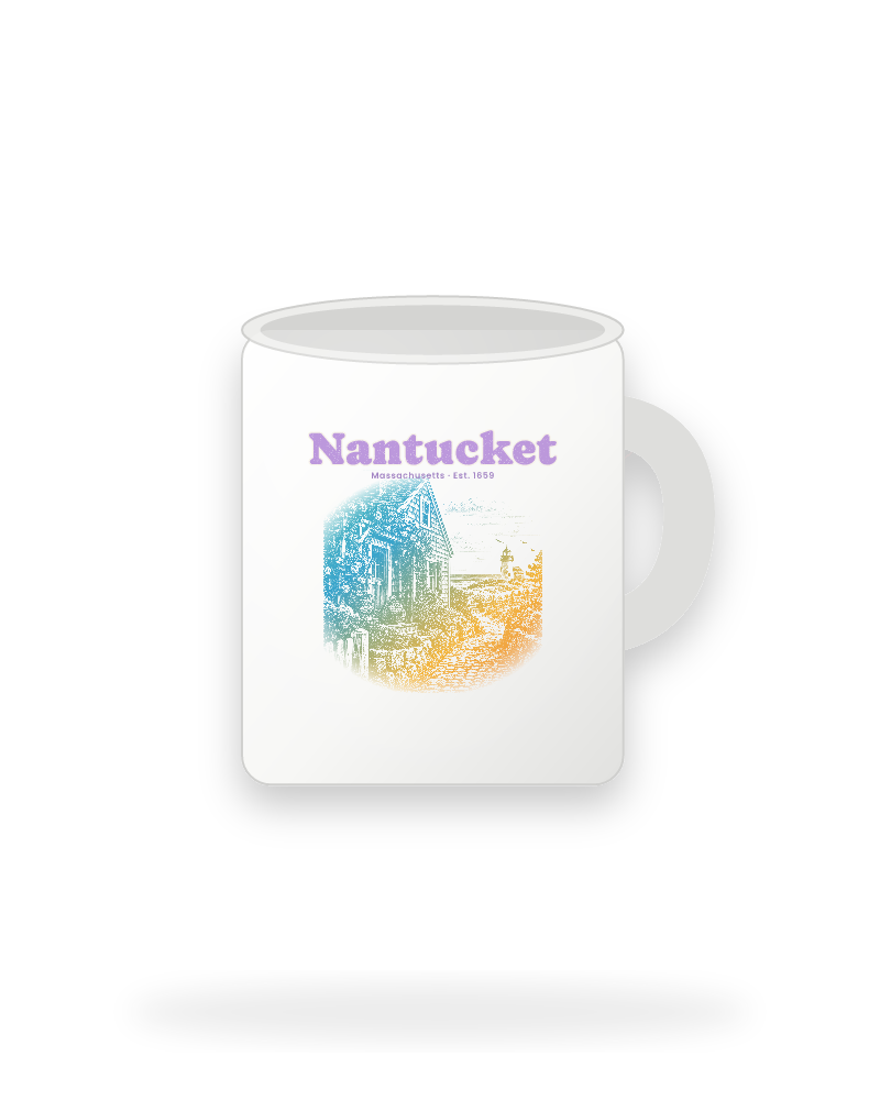 Nantucket Rose Cottage Ceramic Mug 11oz