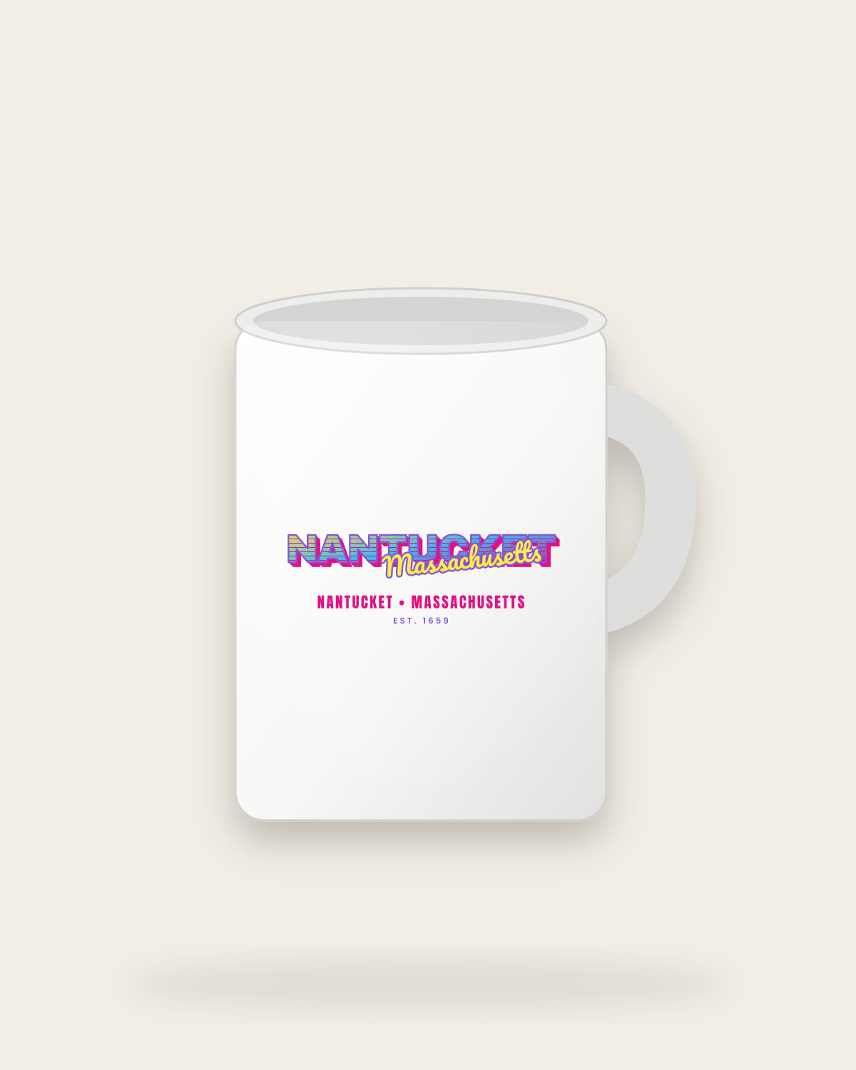 Nantucket Music TV Ceramic Mug 15oz in White