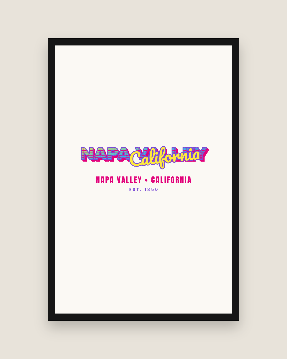 Napa Valley Music TV Matte Poster in White