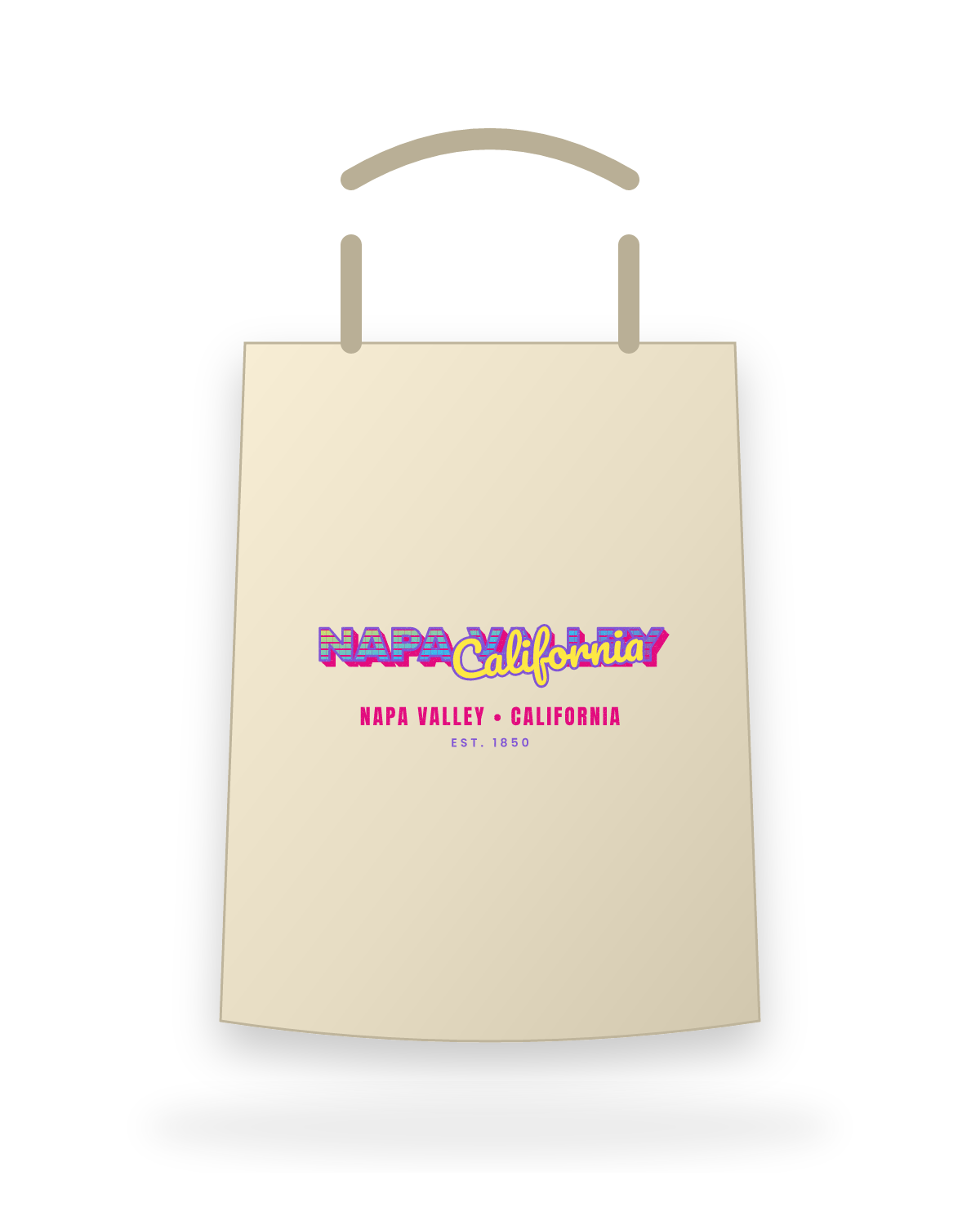 Napa Valley Music TV Canvas Tote in Beige