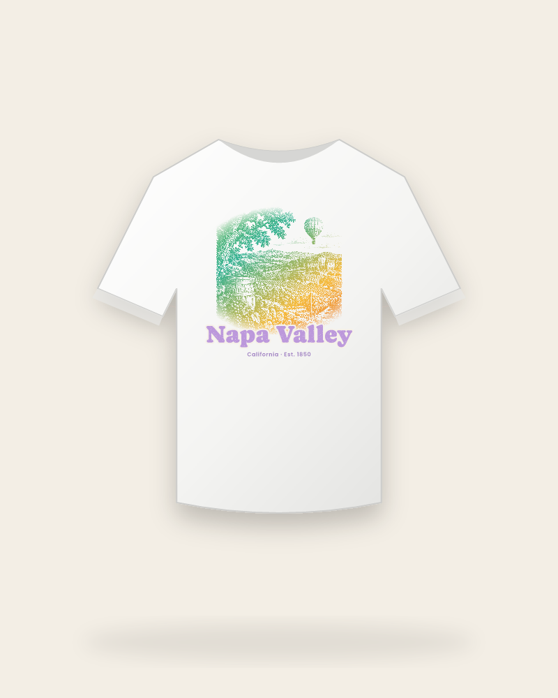 Napa Valley Vineyard Balloon Youth Tee