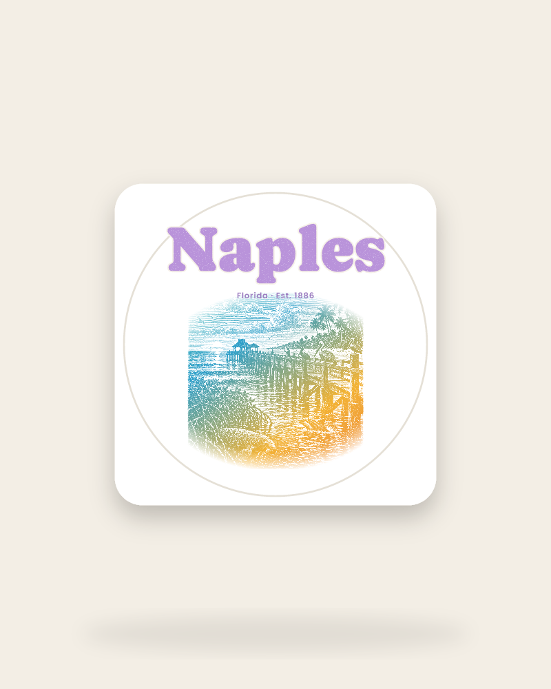 Naples Pier Pelicans Kiss-Cut Sticker
