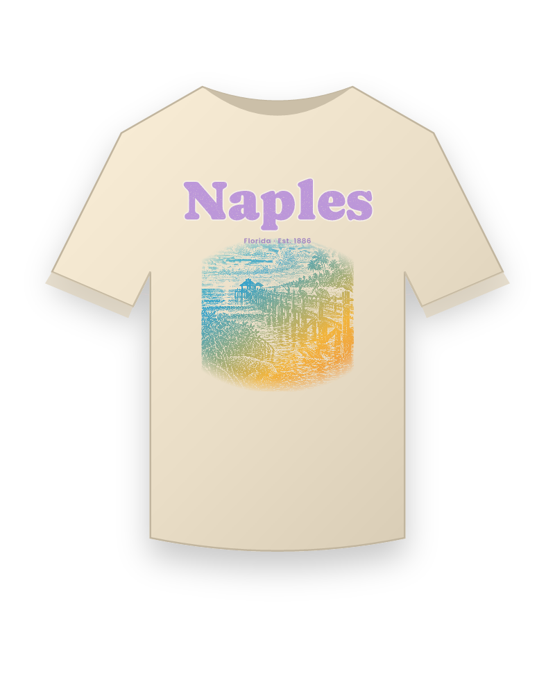 Naples Pier Pelicans Organic Cotton Tee