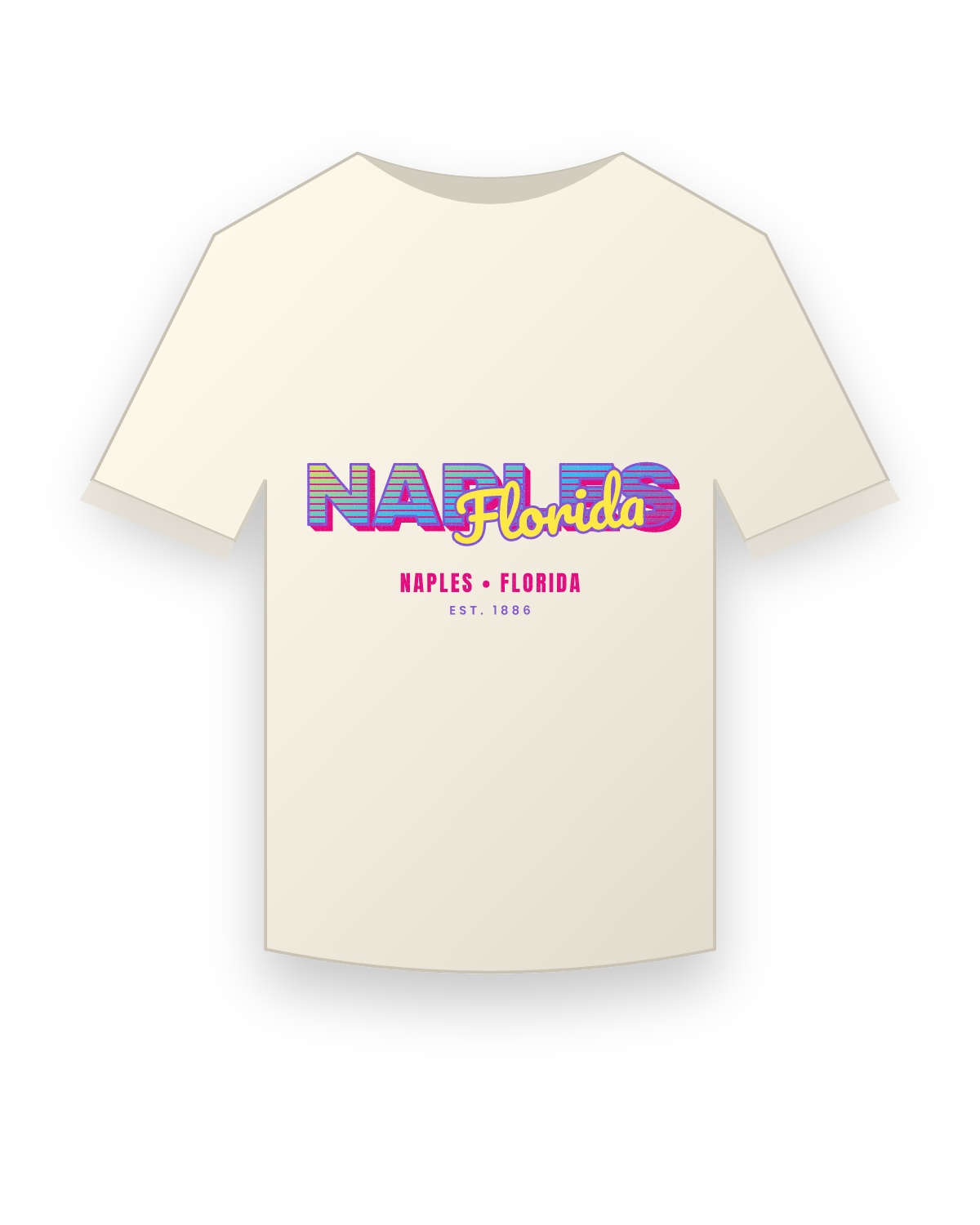 Naples Music TV Vintage Wash Tee in Ivory