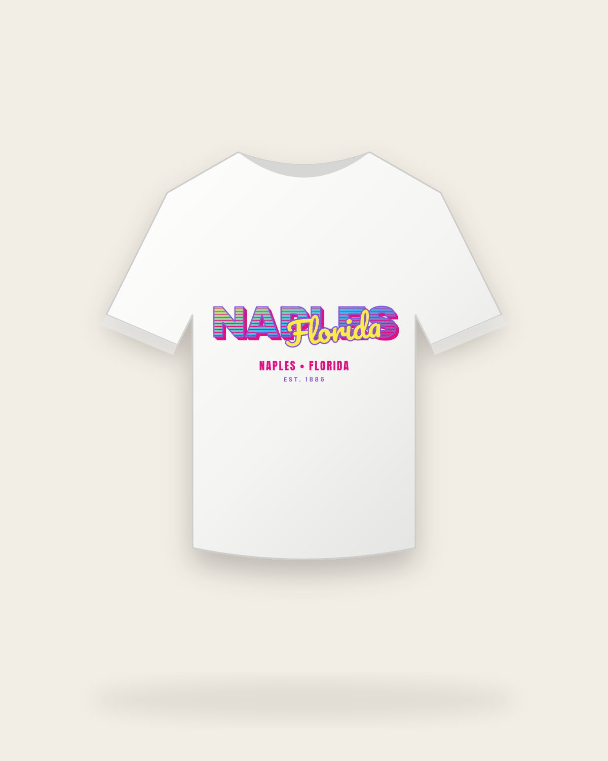 Naples Music TV Youth Tee in White