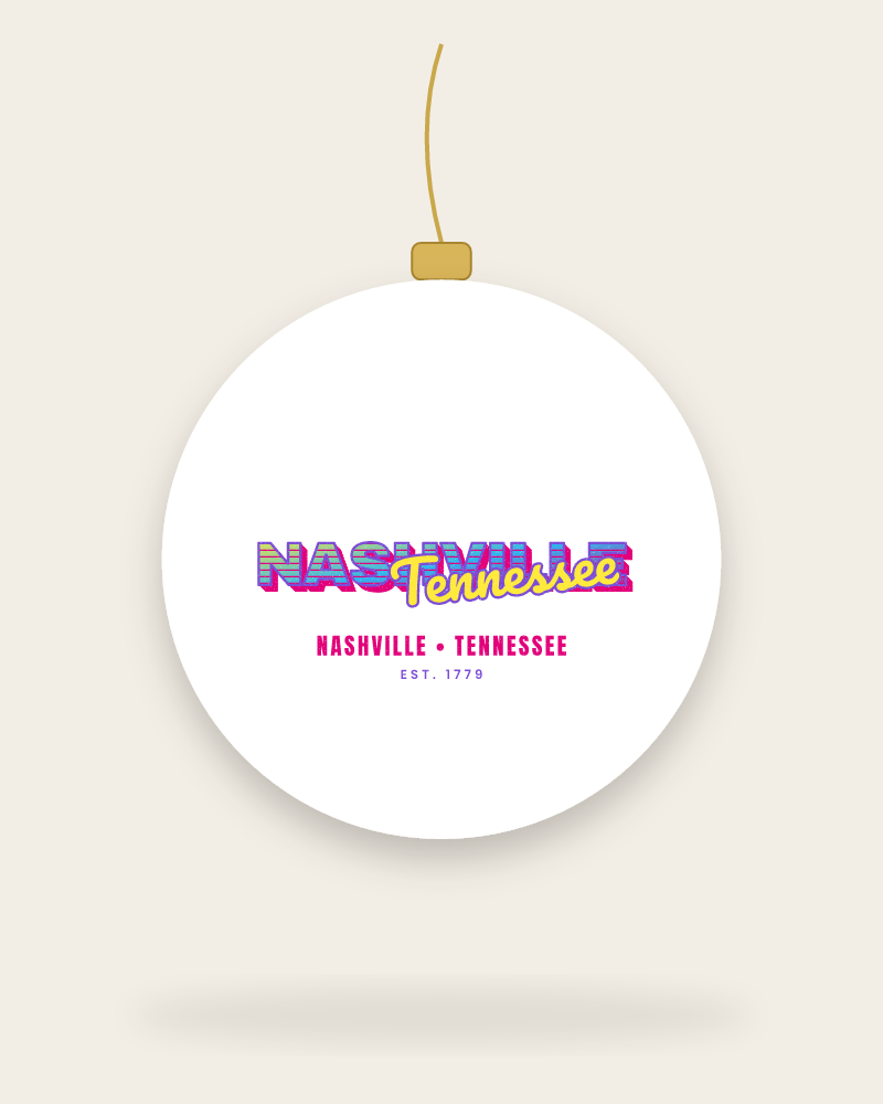 Nashville Music TV Ceramic Ornament