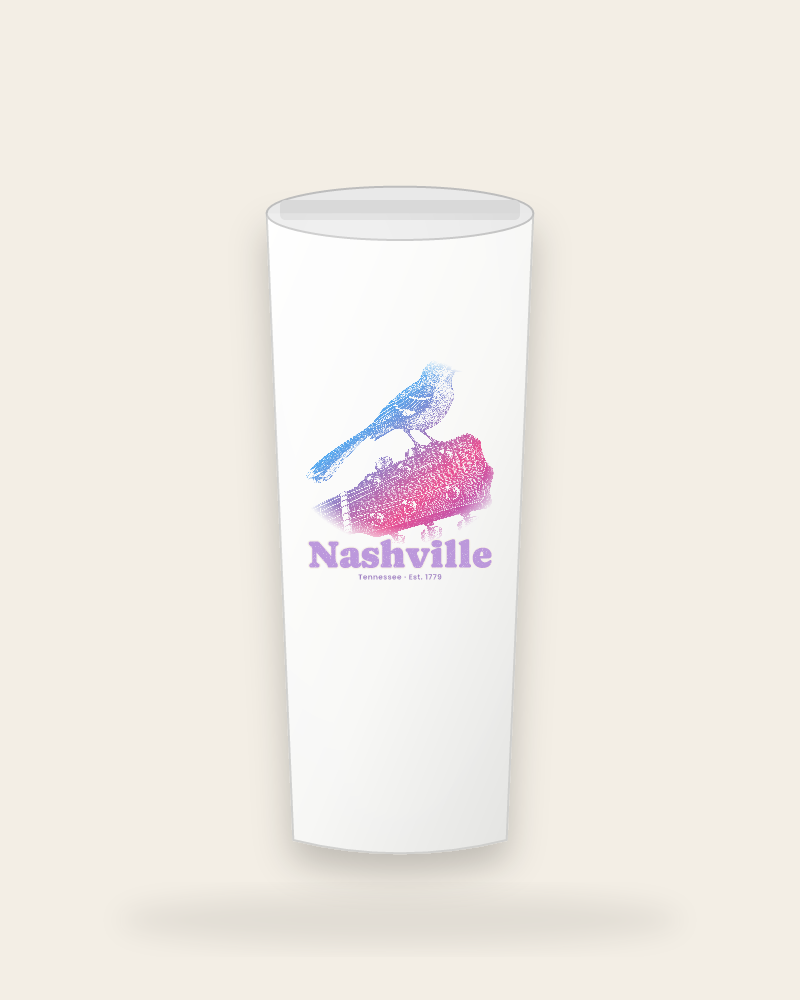 Nashville Mockingbird & Guitar Insulated Tumbler 20oz