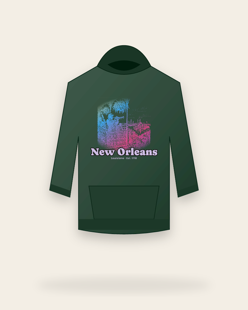 New Orleans Balcony Jazz Hooded Sweatshirt