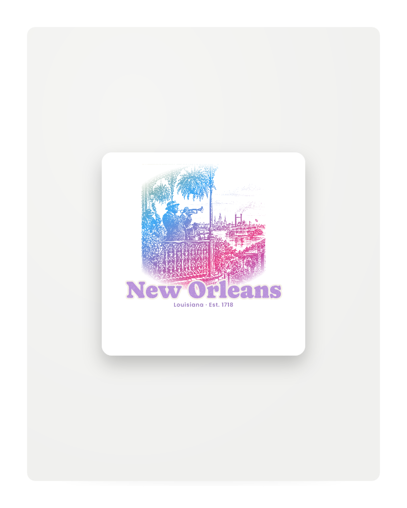 New Orleans Balcony Jazz Fridge Magnet