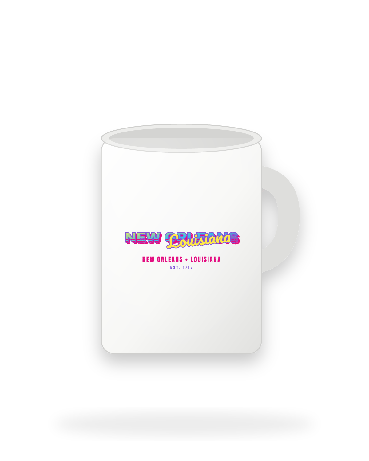 New Orleans Music TV Ceramic Mug 15oz in White