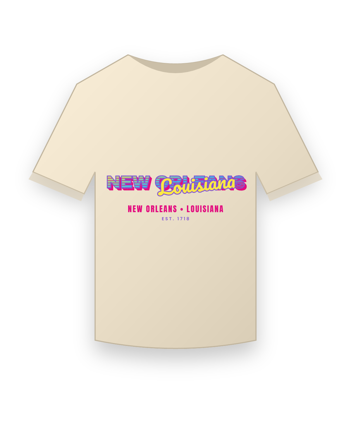 New Orleans Music TV Organic Cotton Tee in Natural