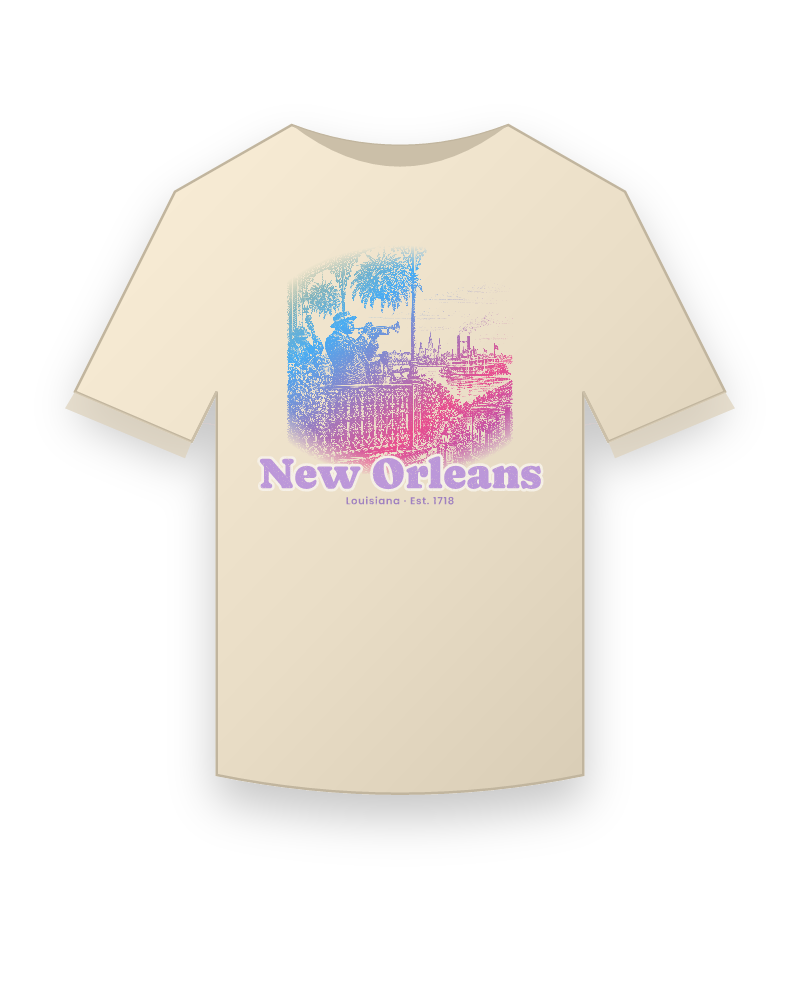 New Orleans Balcony Jazz Classic Tee