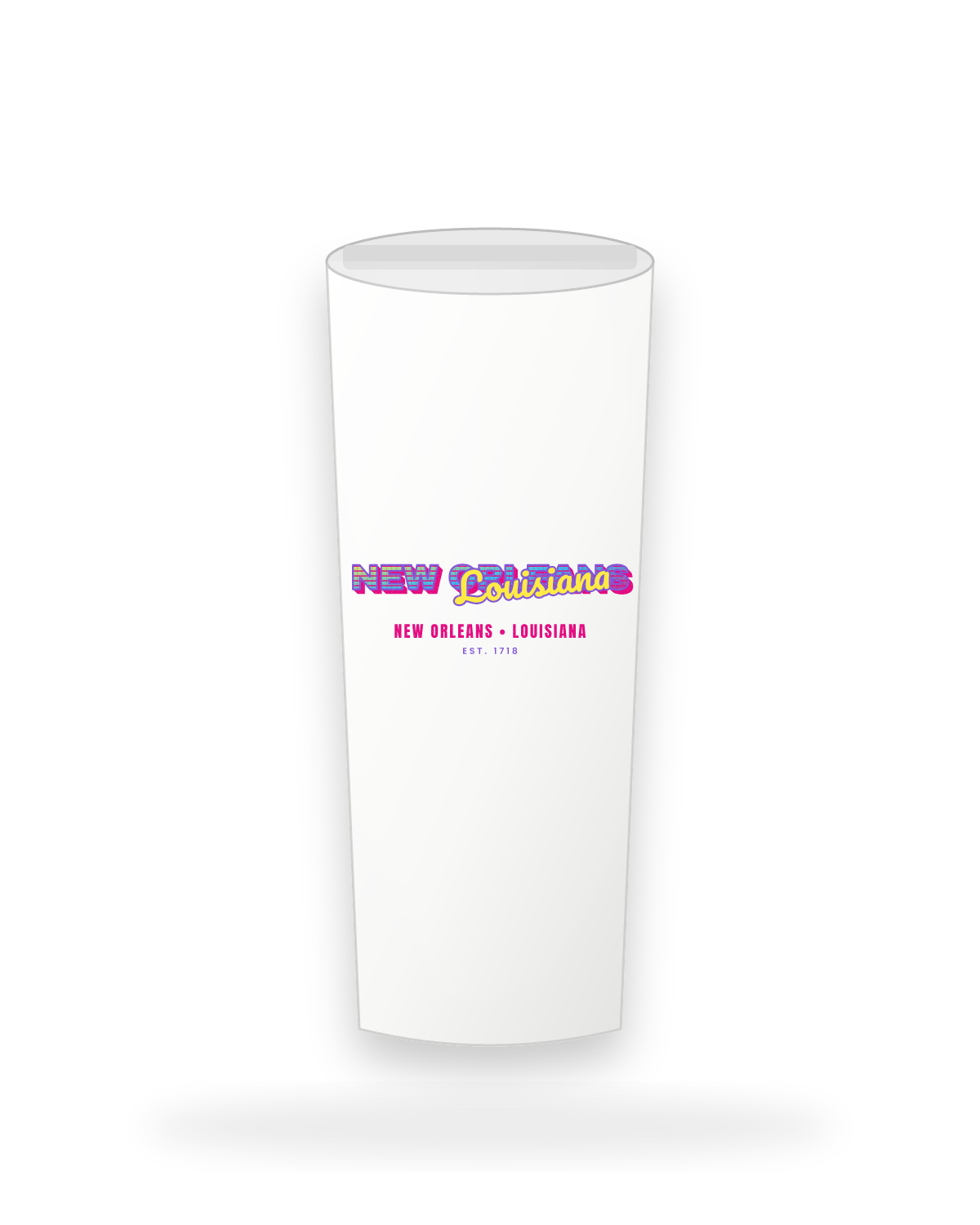 New Orleans Music TV Insulated Tumbler 20oz in White